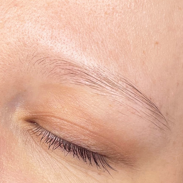 Before brow lamination — client 3, Jade Amer Beauty Deal Kent