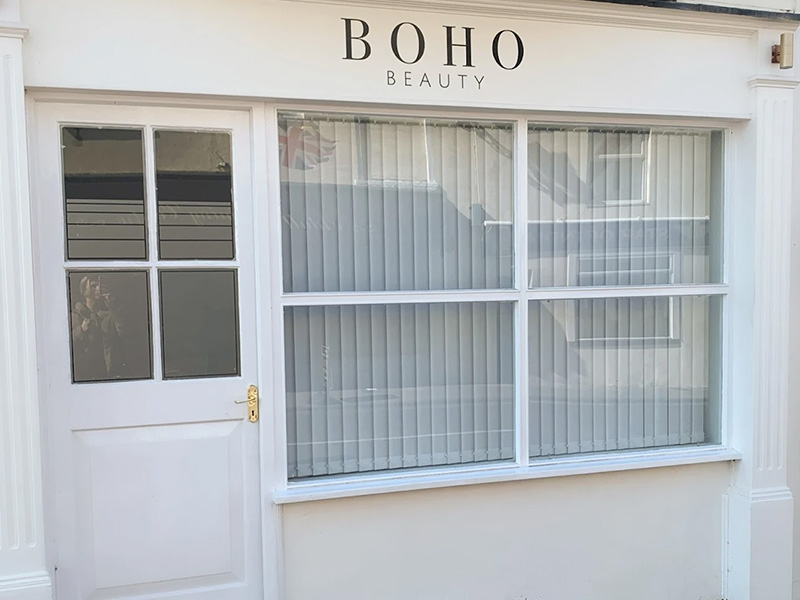 Boho Beauty salon interior, 16 King St, Deal, Kent