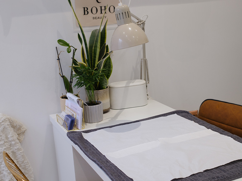 Treatment room at Boho Beauty, Deal, Kent