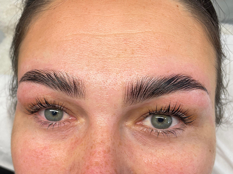 Brow lamination result by Jade Amer Beauty, Deal Kent